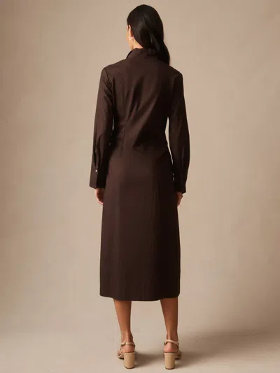 J.mclaughlin Women's Alina Dress Chocolate In Brown