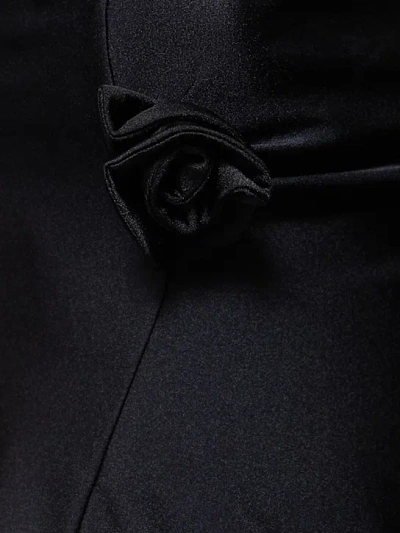 Coperni Fitted Mini Dress With Faux-flower Detailing In Black