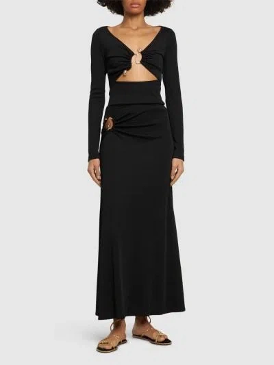 Christopher Esber Openwork Ruffle Skirt In Black