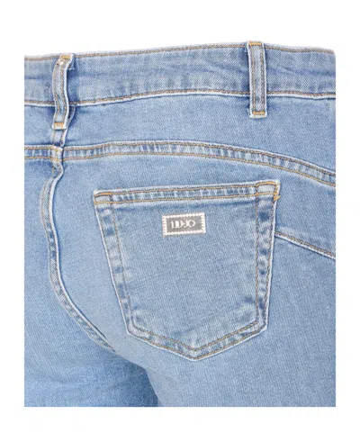 Liu •jo Liu Jo Logo Patch Flared Jeans In Blue