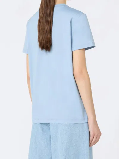 Max Mara Cotton T-shirt Logo Chest Pocket In Brown