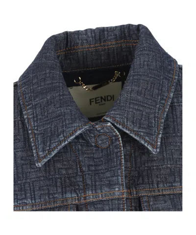 Fendi Brunello Cucinelli Striped Cotton T-shirt In Blue