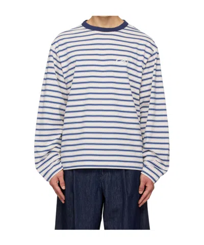 We11 Done Striped Long-sleeved T-shirt In Multi