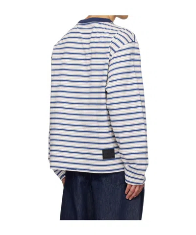 We11 Done Striped Long-sleeved T-shirt In Multi
