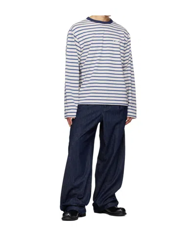 We11 Done Striped Long-sleeved T-shirt In Multi