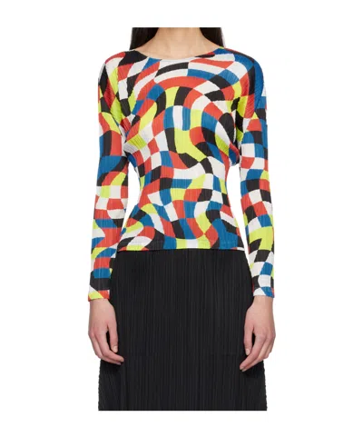 Issey Miyake Multicolor Dancing Square Top In Multi