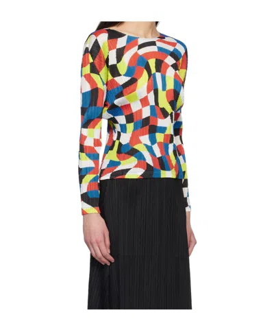 Issey Miyake Multicolor Dancing Square Top In Multi