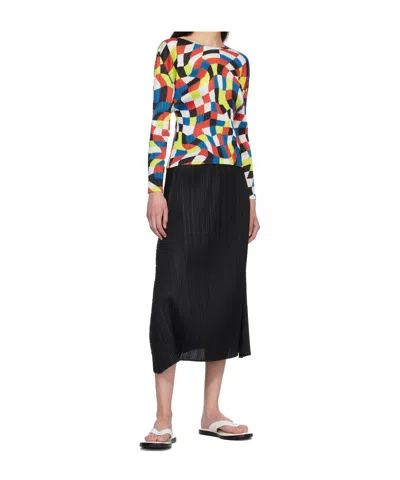 Issey Miyake Multicolor Dancing Square Top In Multi