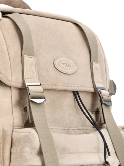 Tod's Flap Backpack In Brown