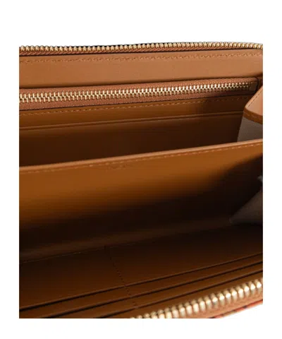 Mcm Logo Wallet In Brown