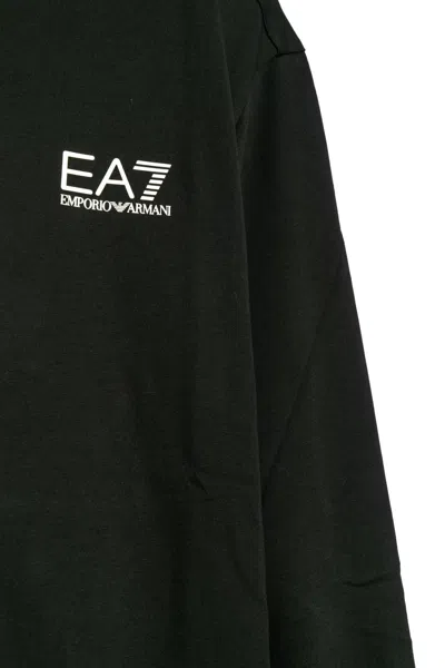 Ea7 Long-sleeved T-shirt In Black