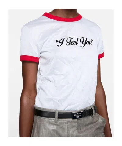 Acne Studios T-shirt Long Ajusté In White