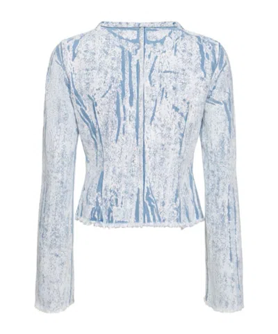 Acne Studios Long-sleeved Denim Jacket In Blue