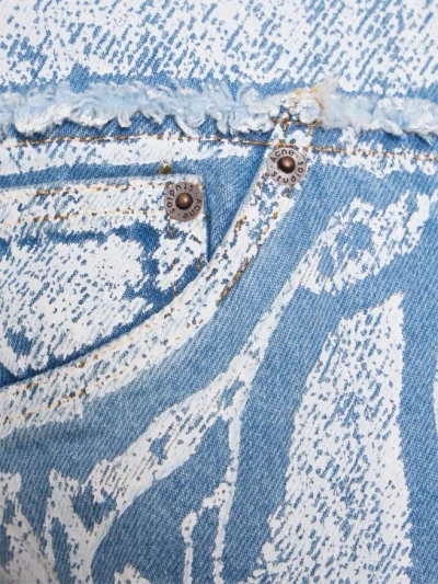 Acne Studios Long-sleeved Denim Jacket In Blue