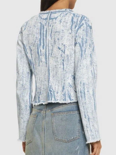 Acne Studios Long-sleeved Denim Jacket In Blue