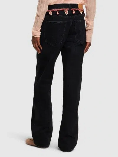 Alanui Belt-loop Jeans In Black