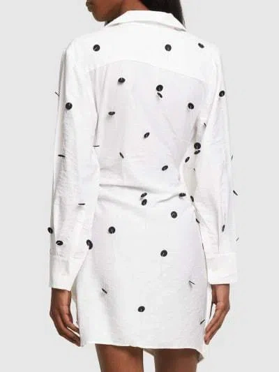 Jacquemus Sequined Embroidered Dress In White