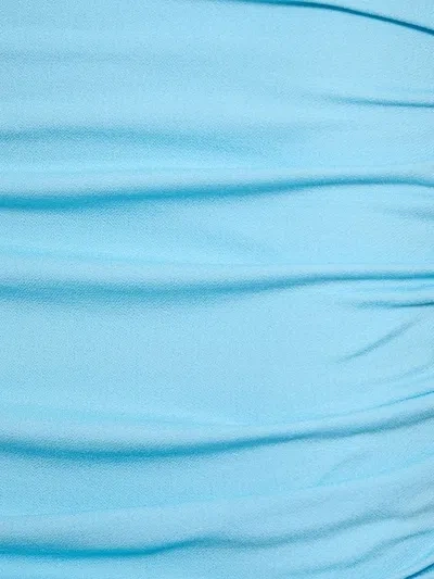 Tory Burch Woman Mini Skirt Sky Blue Size M Viscose In Blue