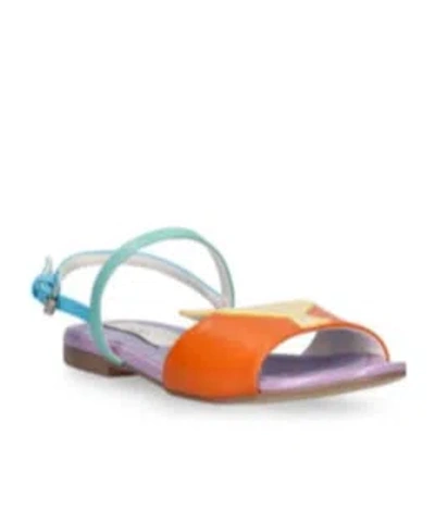 Stella Mccartney Shell Pattern Flat Sandals In Multi