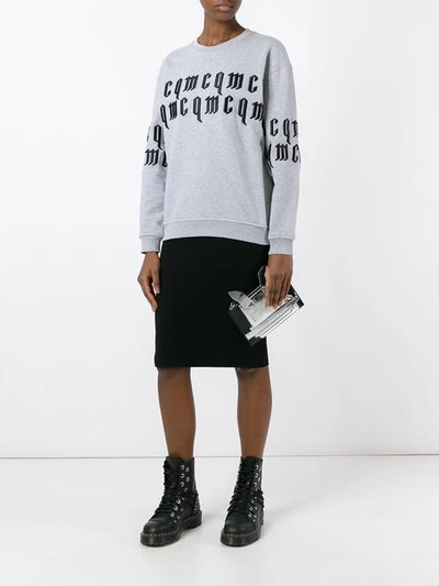 Shop Mcq By Alexander Mcqueen Goth Logo Sweatshirt