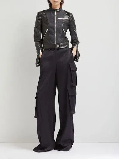 Versace Work Casual Pants In Black