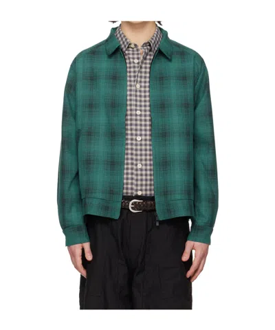 Needles Sport Wool Blend Collared Casual Jacket In Multi