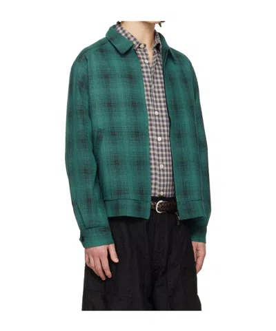 Needles Sport Wool Blend Collared Casual Jacket In Multi