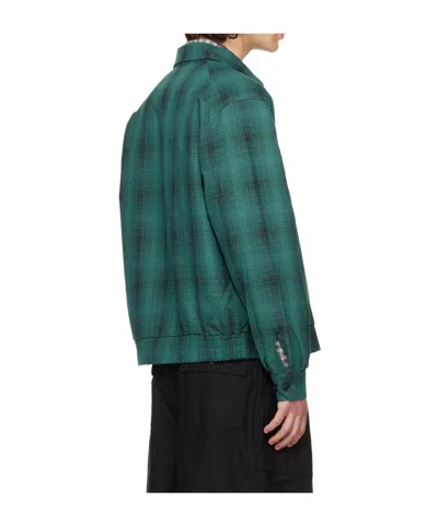 Needles Sport Wool Blend Collared Casual Jacket In Multi