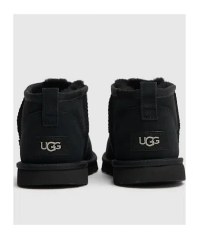 Ugg Classic Ultra Mini Sheepskin Ankle Boots 7-10 Yea In Black