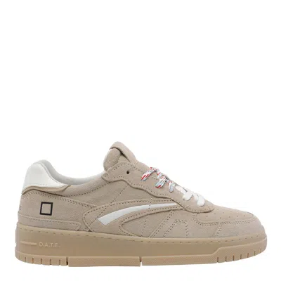 Date Beige Torneo Pure Suede Sneakers In Neutral