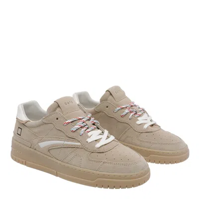Date Beige Torneo Pure Suede Sneakers In Neutral