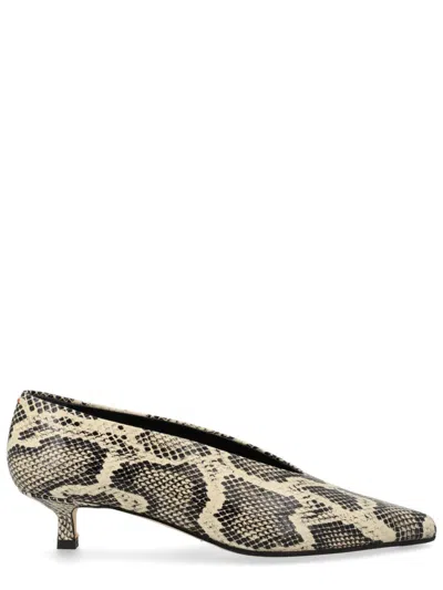 Aeyde Womens Cream Clara Pointed-toe Snake-print Heeled Leather Pumps Eur 38/5 Uk In Animal Print