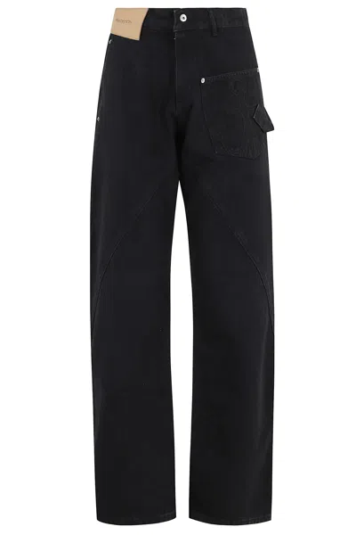 Jw Anderson Twisted Workwear Jeans In Multi