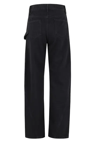 Jw Anderson Twisted Workwear Jeans In Multi
