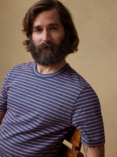 Faherty Sunwashed Regenerative T-shirt In Blue