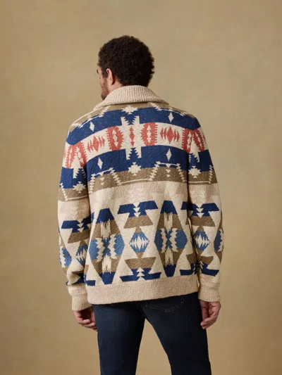 Faherty Thunder Voice Eagle Cardigan In Multi