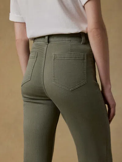 Faherty Stretch Terry Patch Pocket Ankle Pants In Green