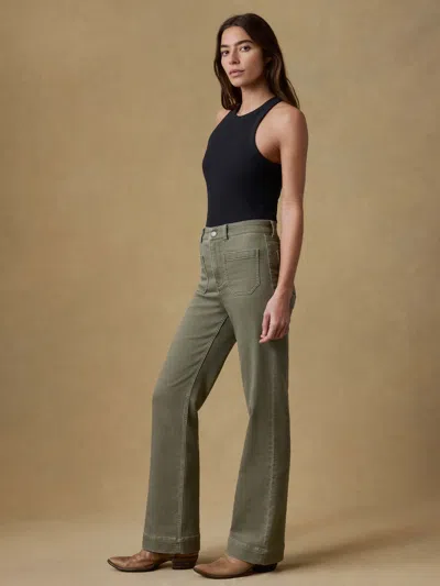 Faherty Stretch Terry Patch Pocket Pants In Green
