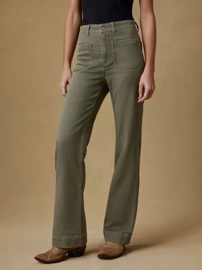 Faherty Stretch Terry Patch Pocket Pants In Green