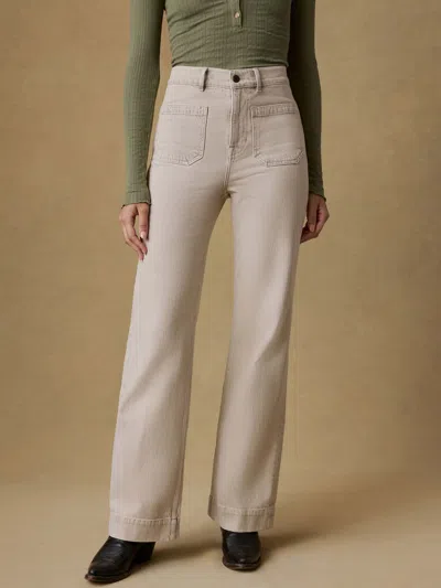 Faherty Sunfaded Denim Patch Pocket Pants In White