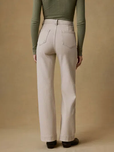 Faherty Sunfaded Denim Patch Pocket Pants In White