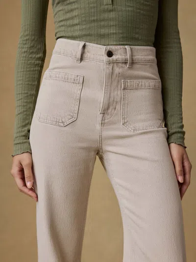 Faherty Sunfaded Denim Patch Pocket Pants In White