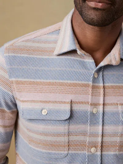 Faherty Legend Textured Shirt In Multi