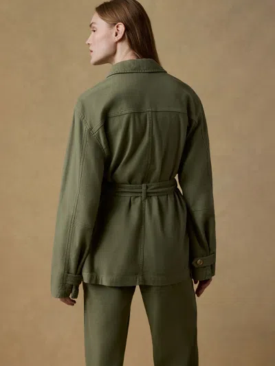 Faherty Soft Stretch Safari Jacket In Green