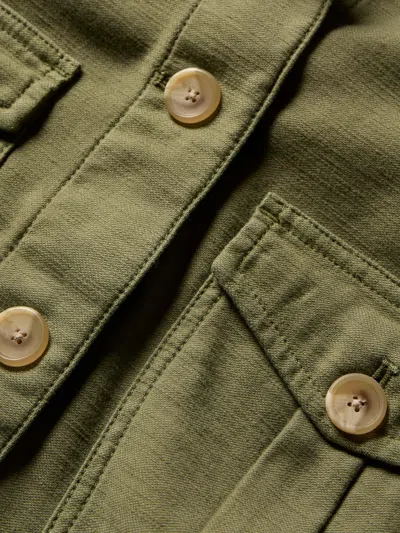 Faherty Soft Stretch Safari Jacket In Green