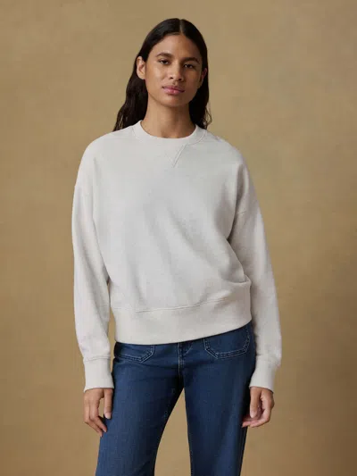 Faherty High Standard Fleece Vintage Crew In White