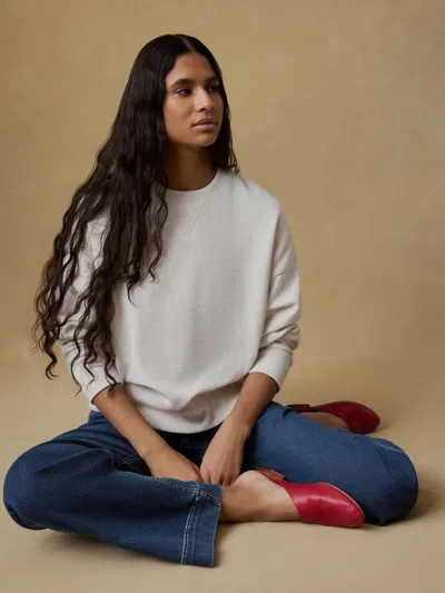 Faherty High Standard Fleece Vintage Crew In White