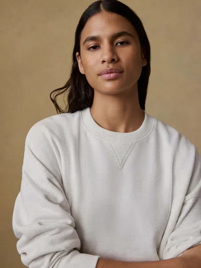 Faherty High Standard Fleece Vintage Crew In White