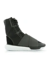 Y-3 Y-3 Black Fabric Qasa Boot Sneakers,BB4803CAMEL/BLACK/VISGRE