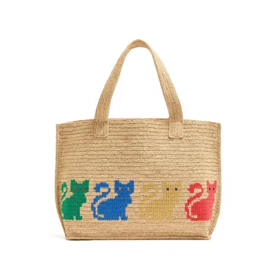 Valentino Garavani  Garavani Raffiachat Large Raffia Shopping Bag Woman Natural Uni In Neutral